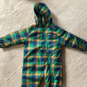 Patagonia Reversible Bunting, 18M, Green/Tartan